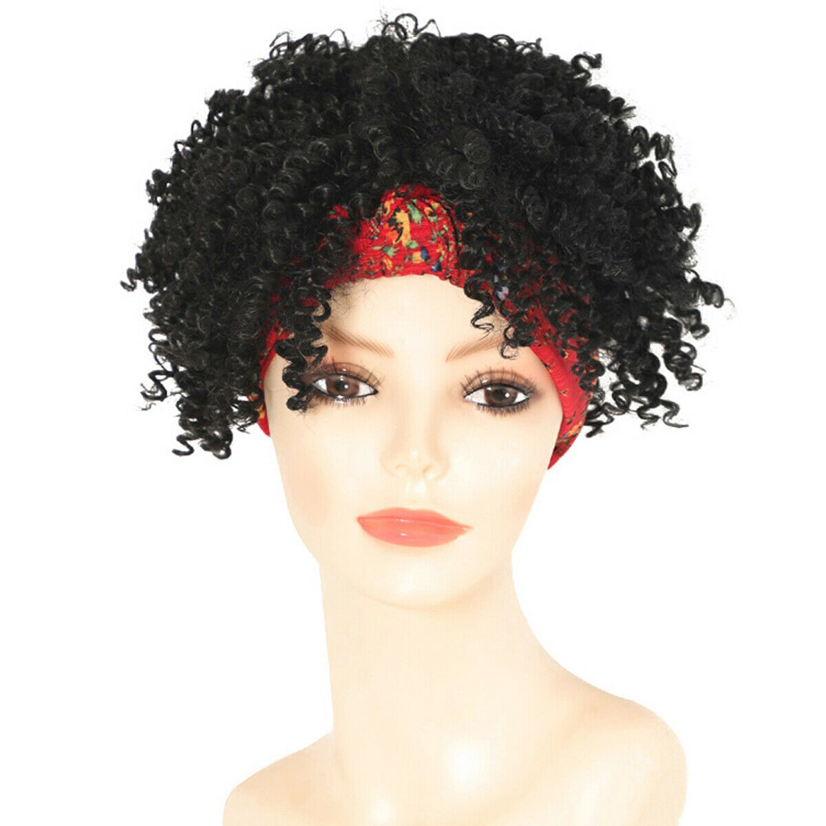 Synthetic African Hair Headband Wigs for Black Women Afro Kinky Curly Wrap Wigs