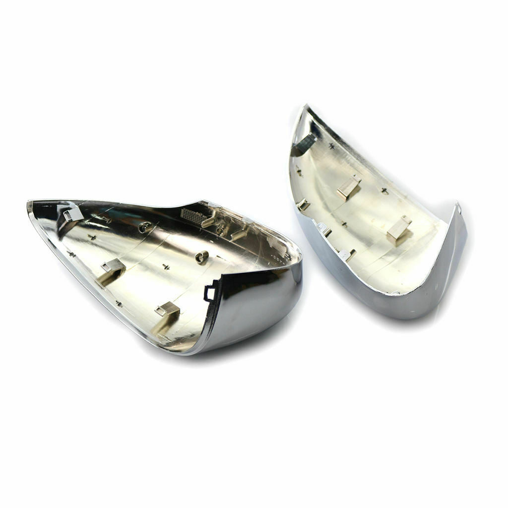 2 Pieces Car Rearview Mirror Cover, Chrome Finish, Side Door Wing Mirror Caps