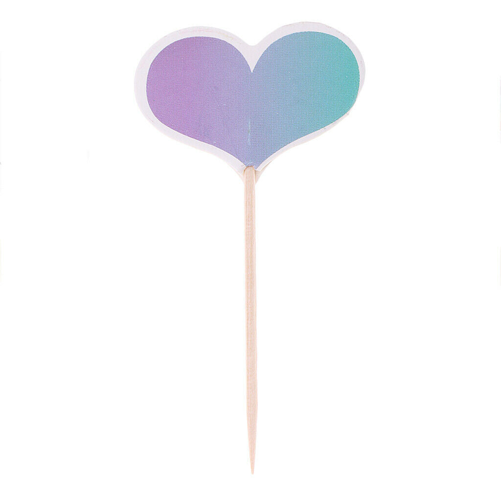 24pcs Rainbow Unicorn Cake Toppers Food Picks Cake Picks Decoration