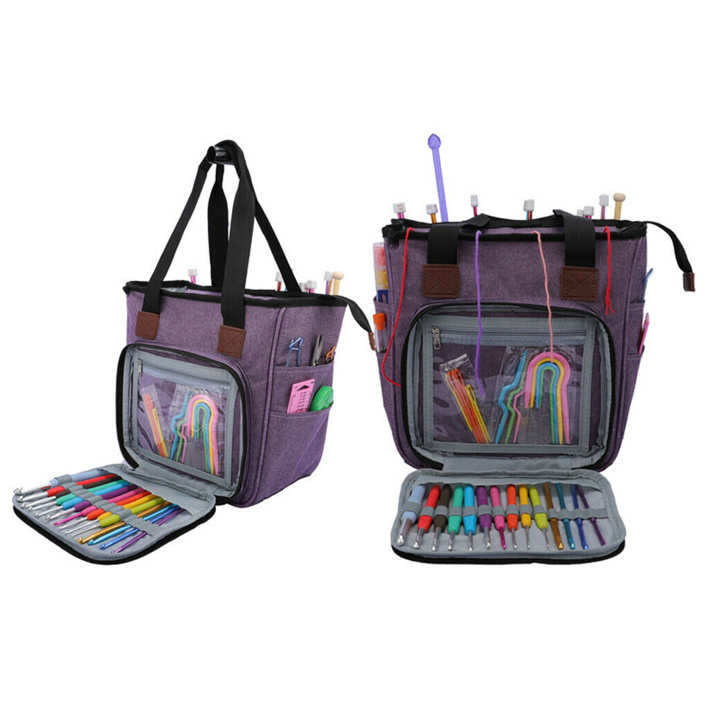 Knitting Bag Yarn Storage, Travel Yarn Bag Organizer for Yarn Ball, Unfinished