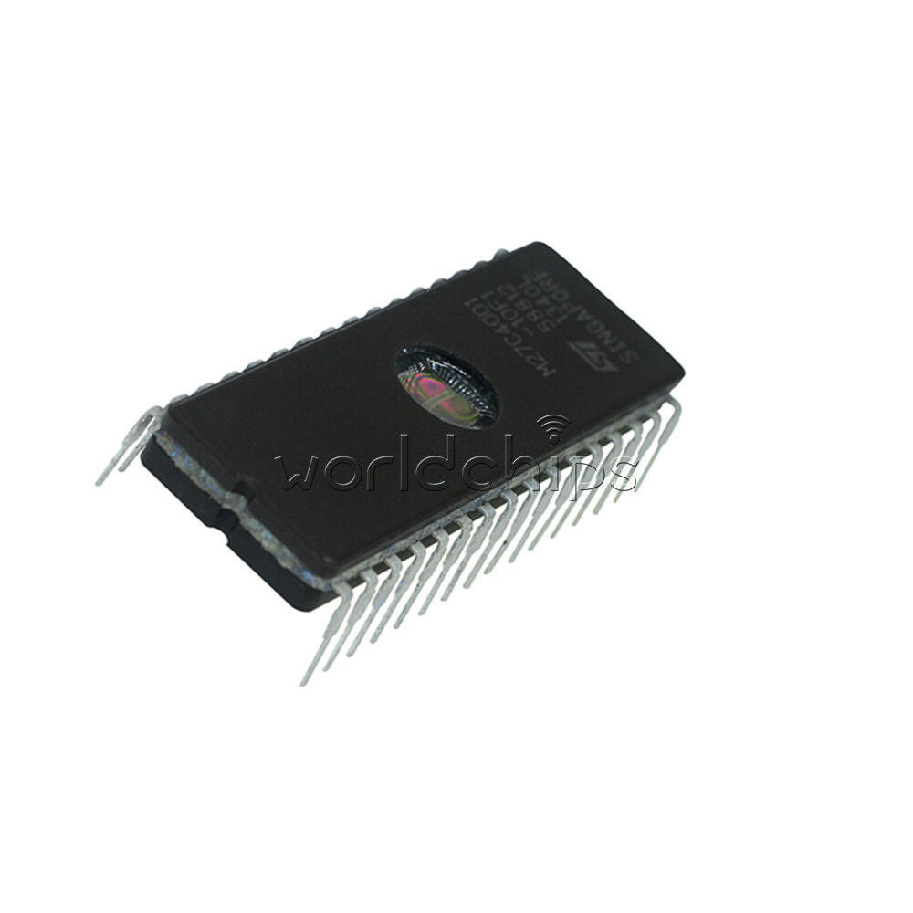 2PCS M27C4001-10F1 27C4001 ST IC EPROM UV 4MBIT 100NS 32CDIP W
