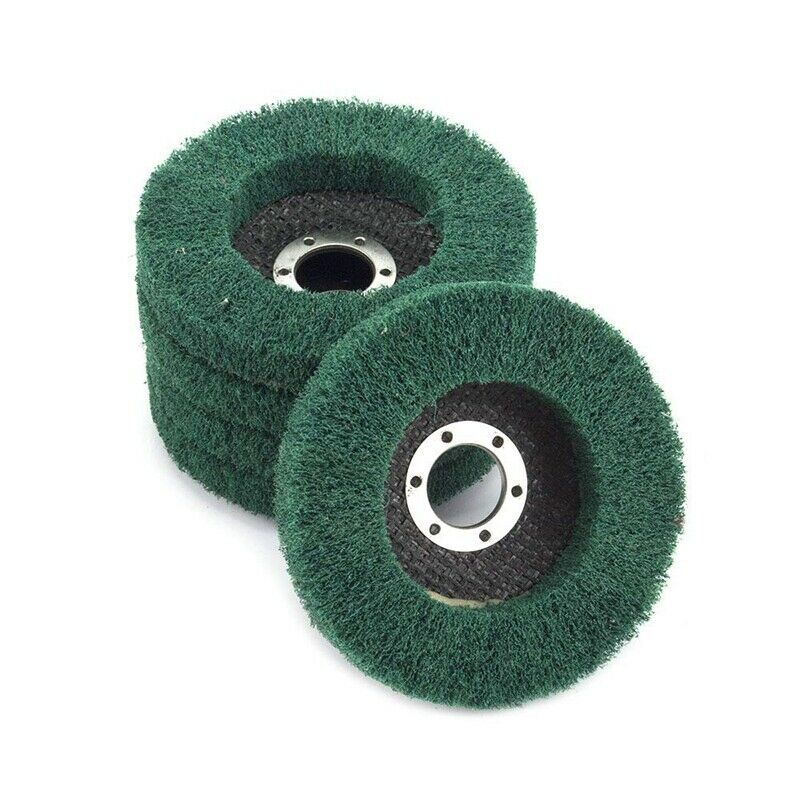 5Pcs Nylon Fiber Flap Wheels Polishing Buffing Wheel Scou Pad Grinding Disc foF8