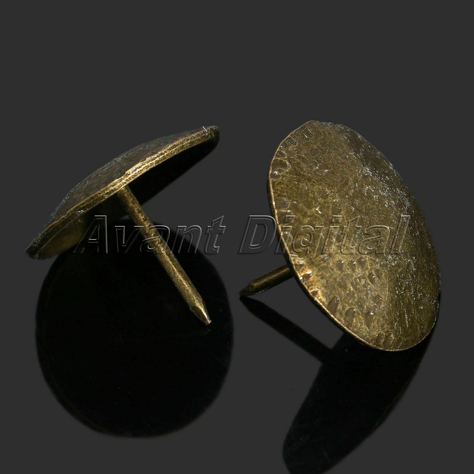 50pcs 23x20mm Bronze Furniture Decorative Nails Upholstery Tacks Studs Pins