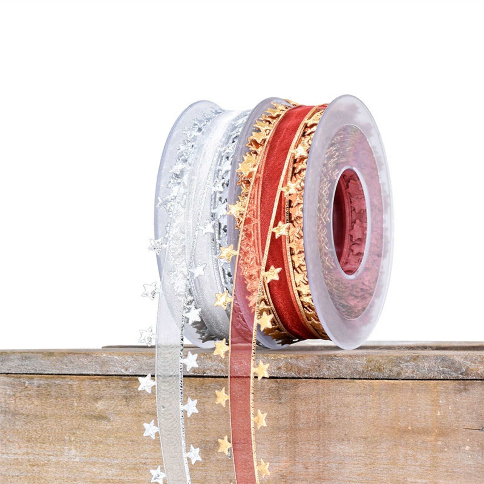 2pcs Christmas Ribbons 25mm Craft Holiday Printed Grosgrain DIY Holiday