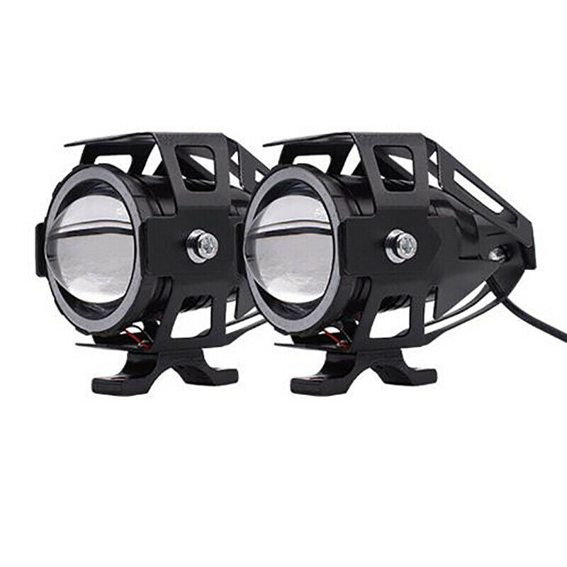2 LED Motorcycle Angel Eyes Headlight DRL Spotlights Auxiliary Bright LED BicyR7