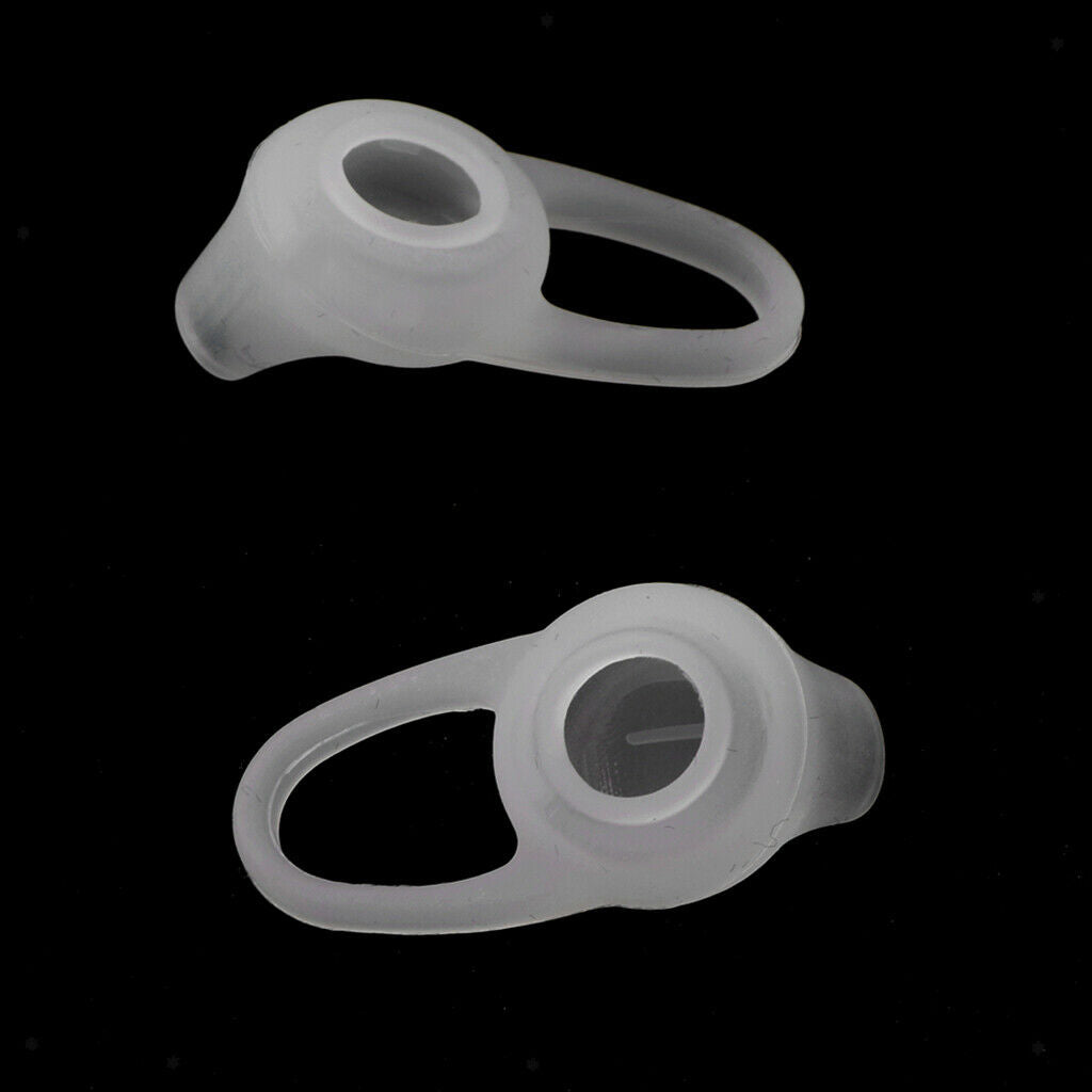 2X 1 Pair Earphone Earbud Cushion Durable Light Silicone Rubber Material White