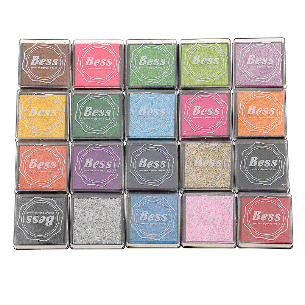 20 Pcs/set Finger Ink Pad,Fingerpaint Rainbow Washable Stamp Pads Set