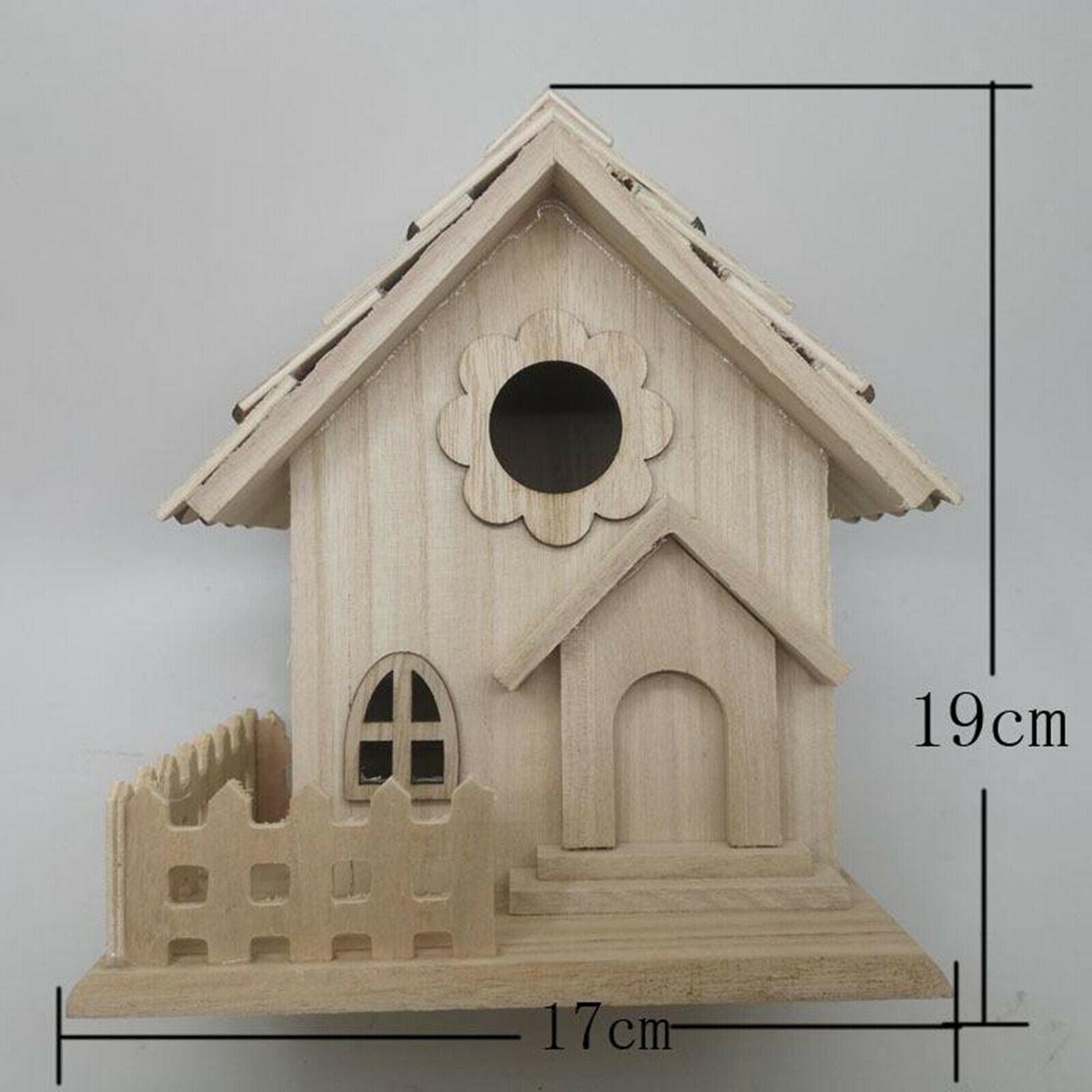 Homes Bird Feeder Wildbird Wood Outdoor Ranch Patio Yard Tree Hanging Style2