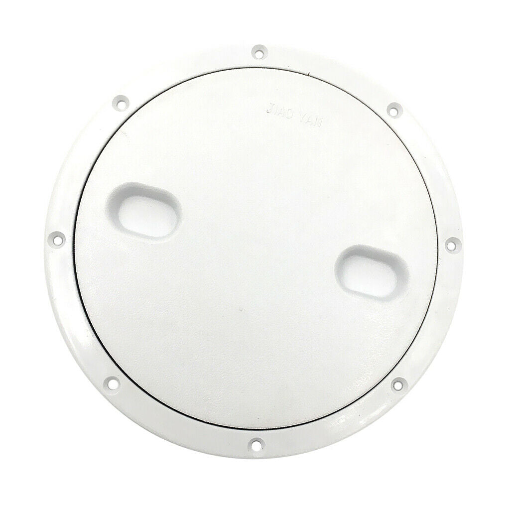 Marine 10.49 Inch Round Non Slip Inspection Hatch with Detachable Cover White