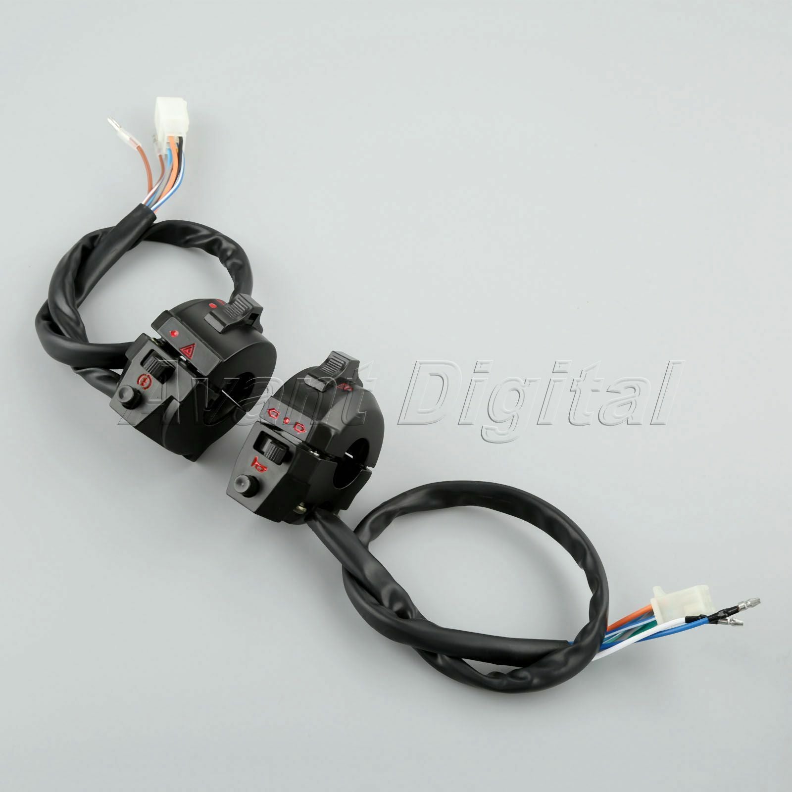 2X Aluminum  7/8" 22mm handlebar Left & Right Side Control Switch For motorcycle