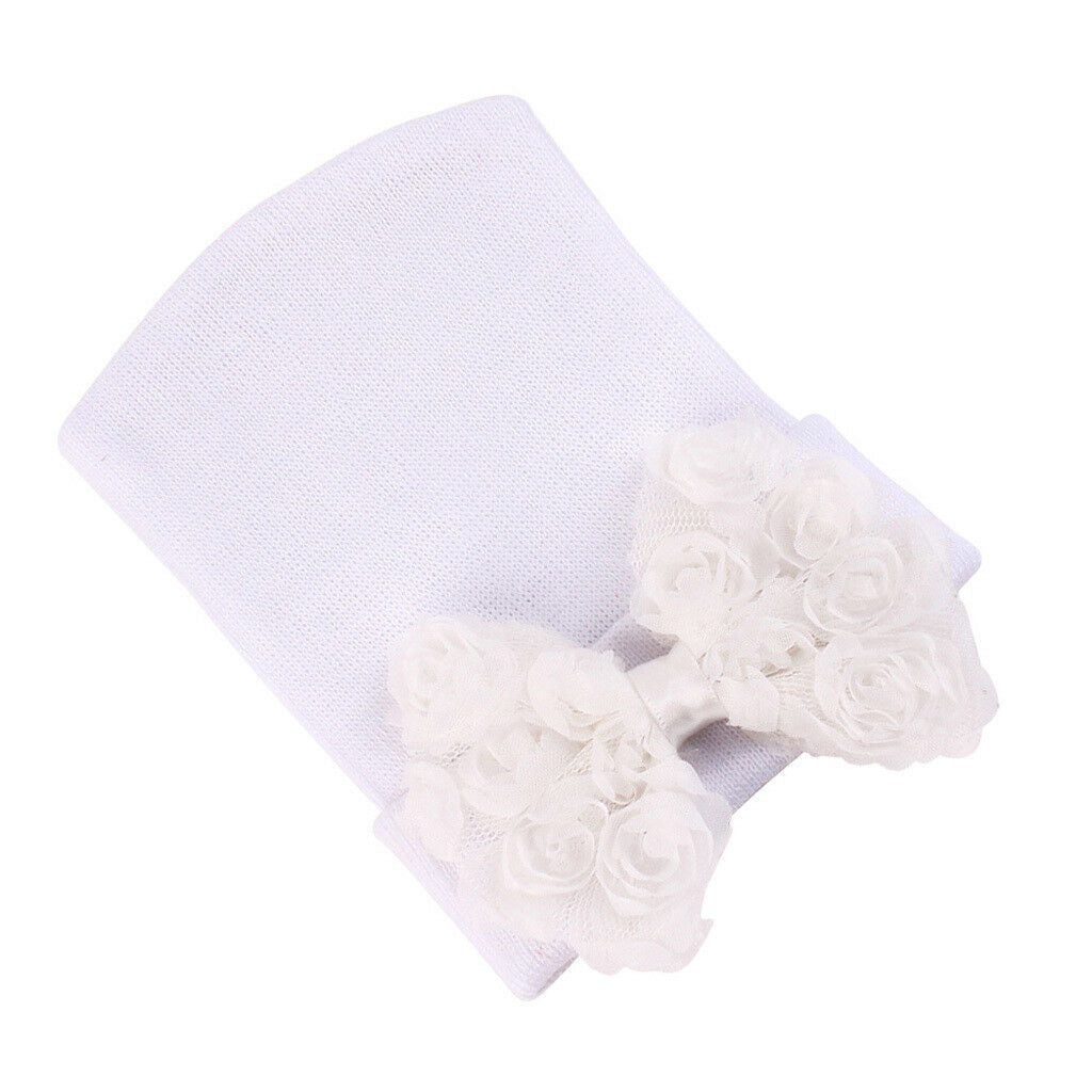 2pcs 0~6 Months Newborn Baby Infant Bowknot    Beanie Hats