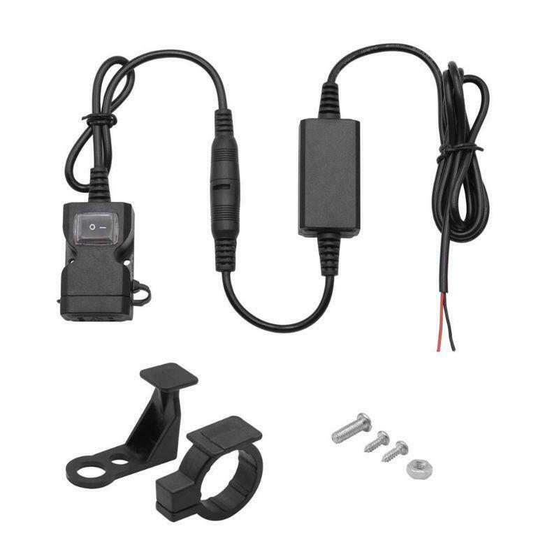 Waterproof 12V-24V Motorbike Motorcycle Handlebar Mirror Power Supply with ON