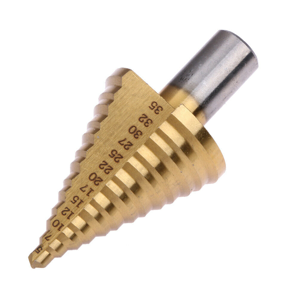 Ti (13 Steps 5 7 10 12 15 17 20 22 25 27 30 32 35MM) High Step Drill Bit @