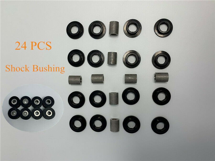 24 Pcs Full Shock Bushing Kit Upper Lower For Arctic Cat 250 300 400 454 500 650
