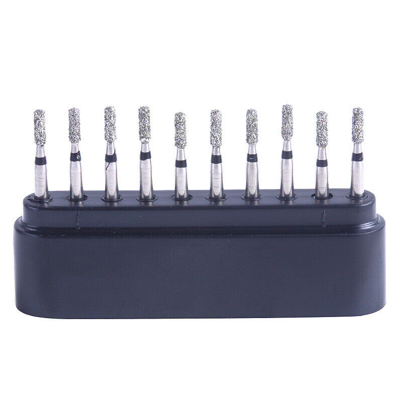 20 X Dental Diamond Burs  SF-31 Cylindrical Round Head for High Speed Handpiece