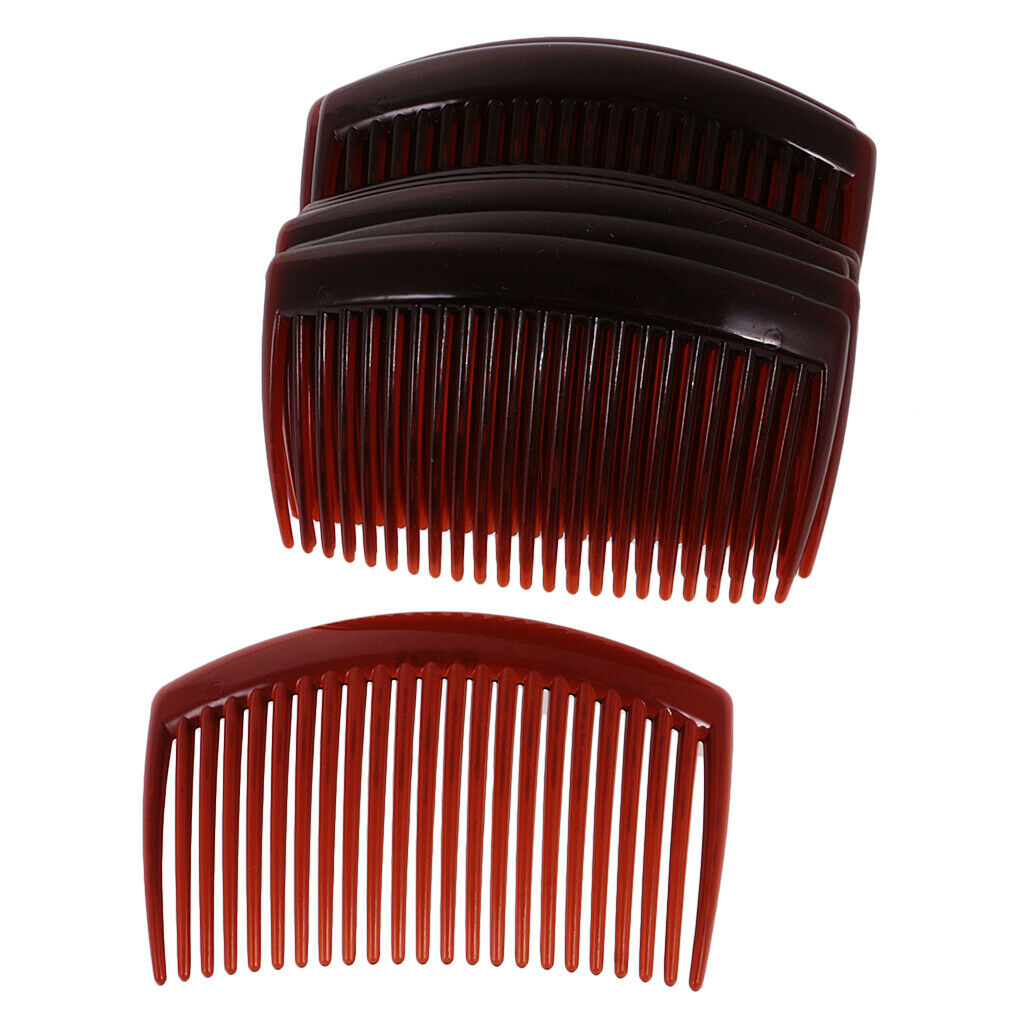 12 pieces Women Plastic Hair Comb Clip Slide Hairpin Hair Accessories Coffee