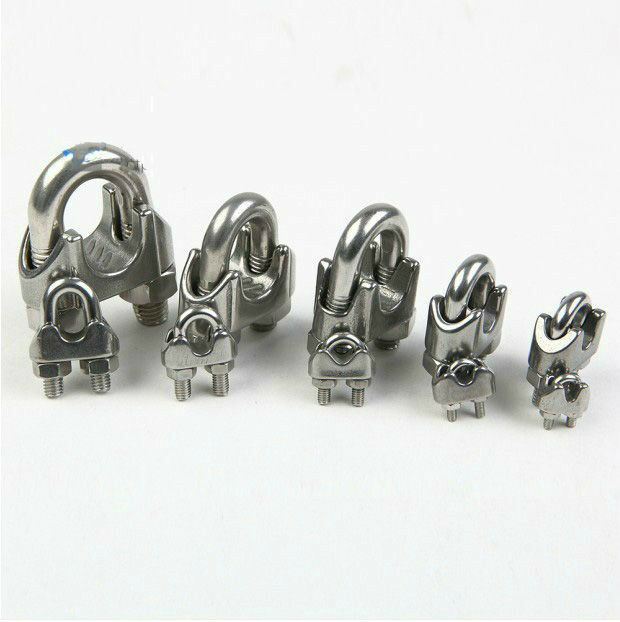 10 Lots  M3 Drop Forged 304 Stainless Steel Wire Rope Clips Reusability