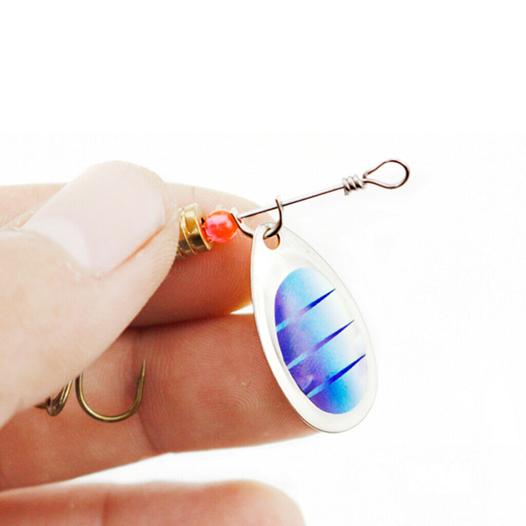 Pack of 10 Metal Fishing Jigs Sequins Baits with Treble Hooks Saltwater