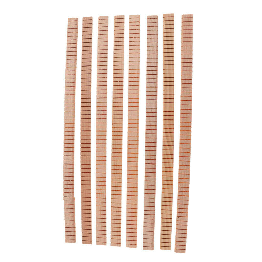 8 Pcs Spruce Guitar Binding Purfling Strip Edge Guitar Trim Inlay Parts