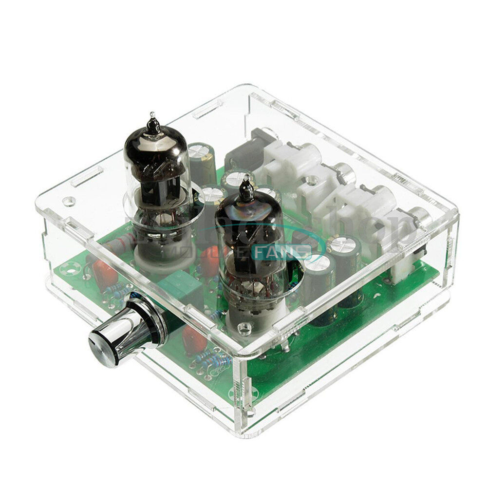 6J1 Valve Pre-amp Tube PreAmplifier Board Headphone Amplifier Buffer AC12V +Case