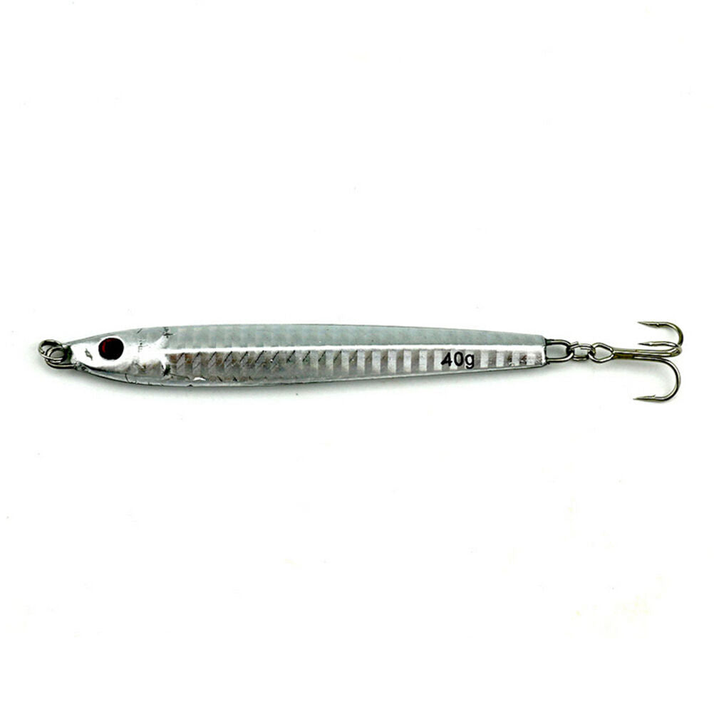 5X40g Fishing leurre Natural Lead Casting Jig Metal Slice Fishing Lures B.$l SJ