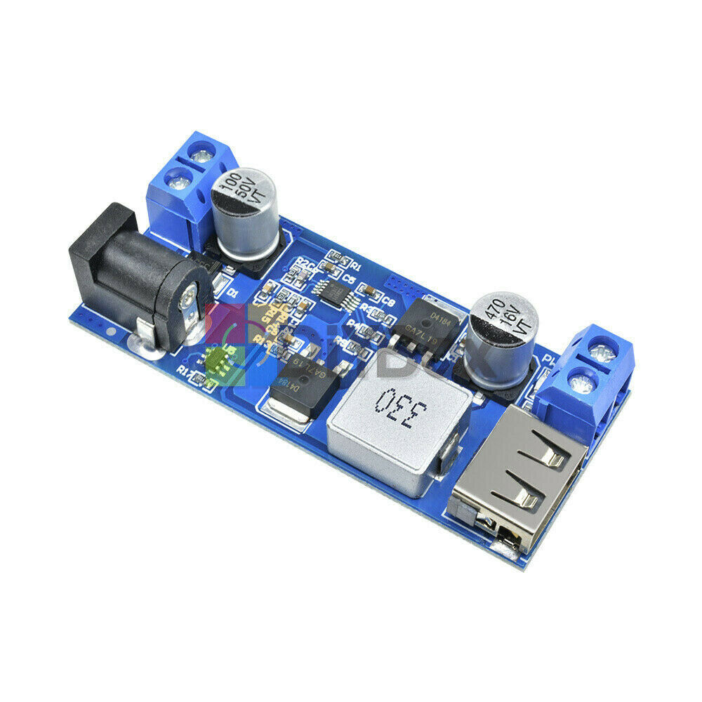 DC-DC 24V/12V To 5V 5A Power Module Step-Down Power Supply Converter USB Port