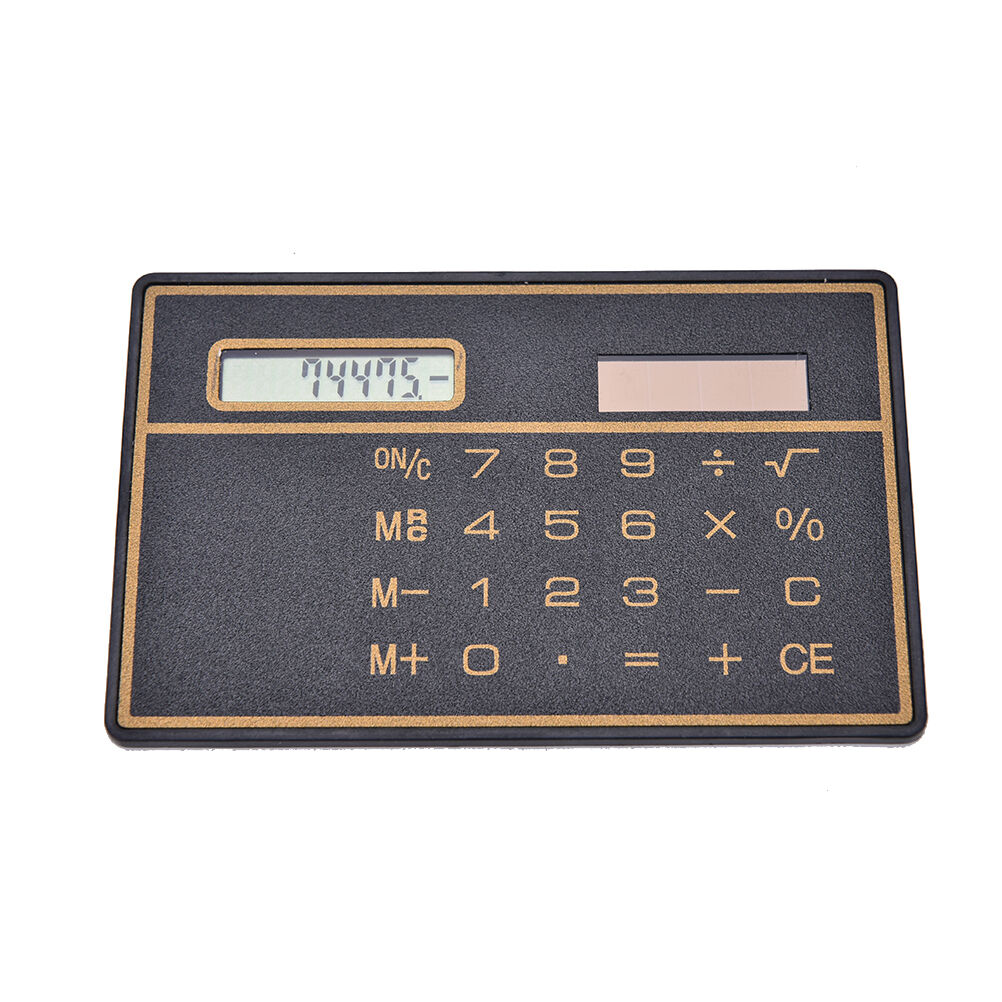 Mini Credit Card Solar Power Pocket Calculator Novelty Small Travel CompactBDAU