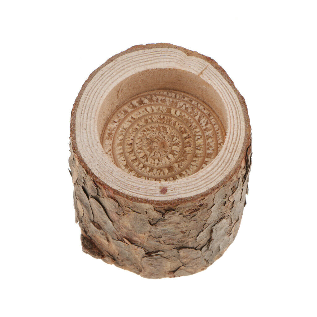 Set of 5 Tree Stump Candle Holder Tea Light Candlestick Decorative Votive