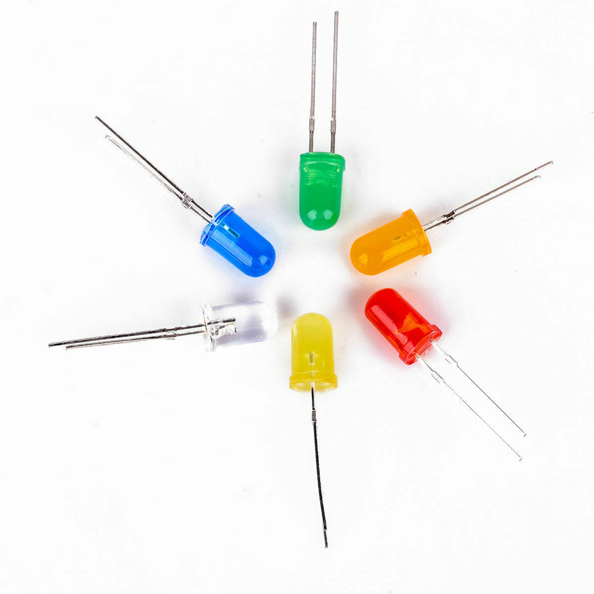 10 Value 200pcs Six colors 5mm Round Bright Light LED Diode Assortment Kit Set