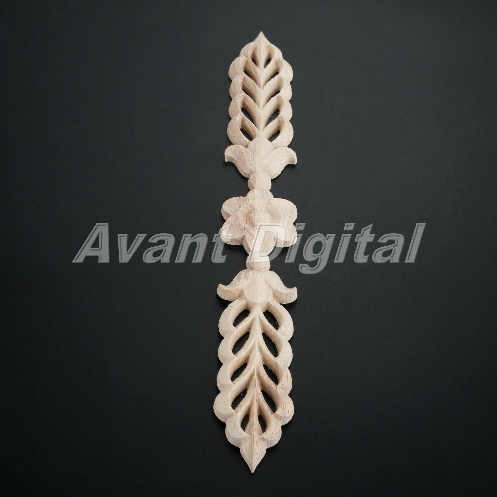 24.5*3.5cm European Style Wood Carved Long Applique Frame Corner DIY Decor Walls
