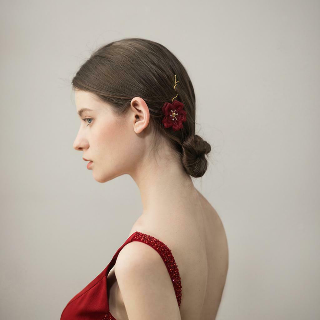 Wedding Bridal Flower Design Hair Pins Clips Women Ladies Elegant Brides Hair