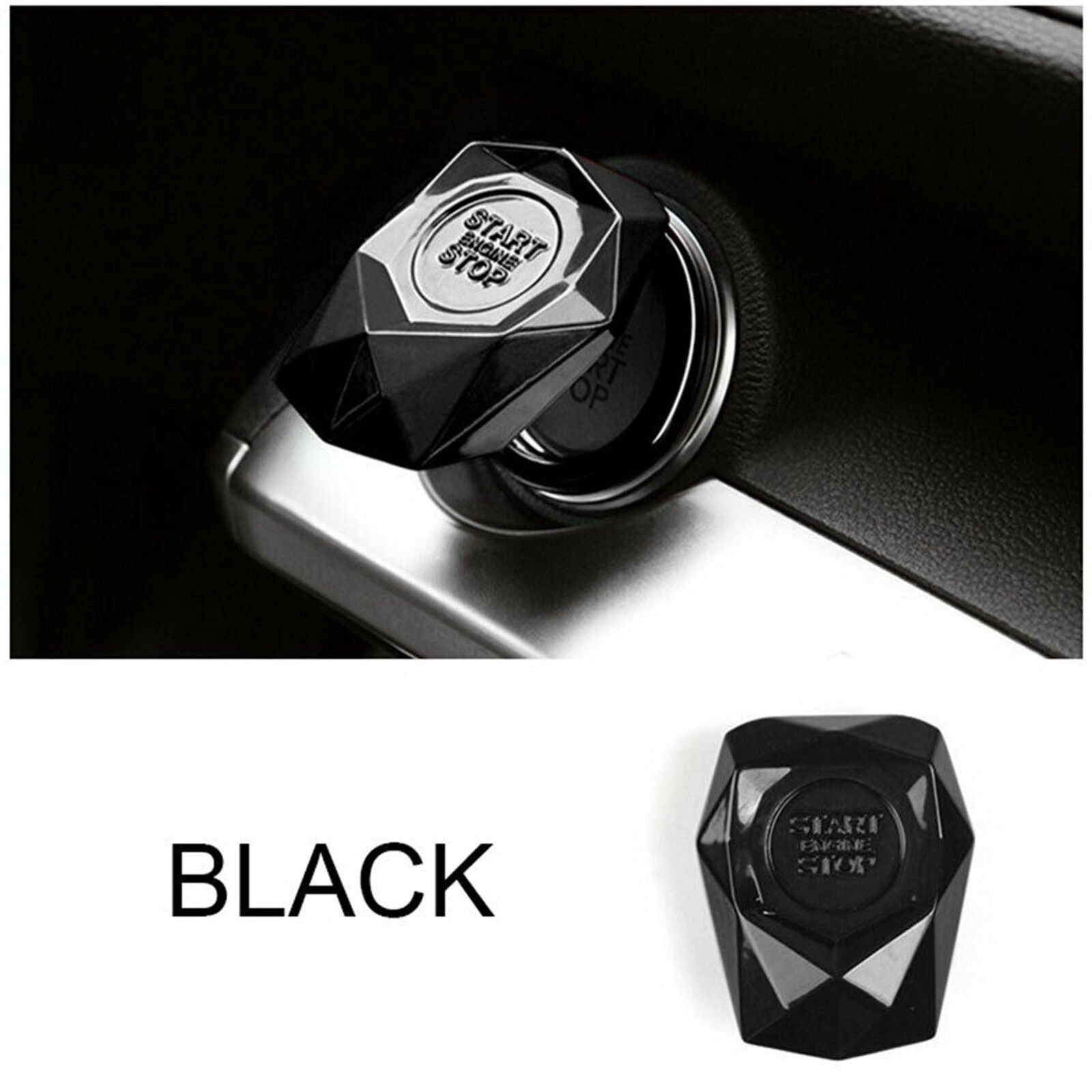 Black Auto Car SUV Decorative Accessories Button Start Switch Protection Cover