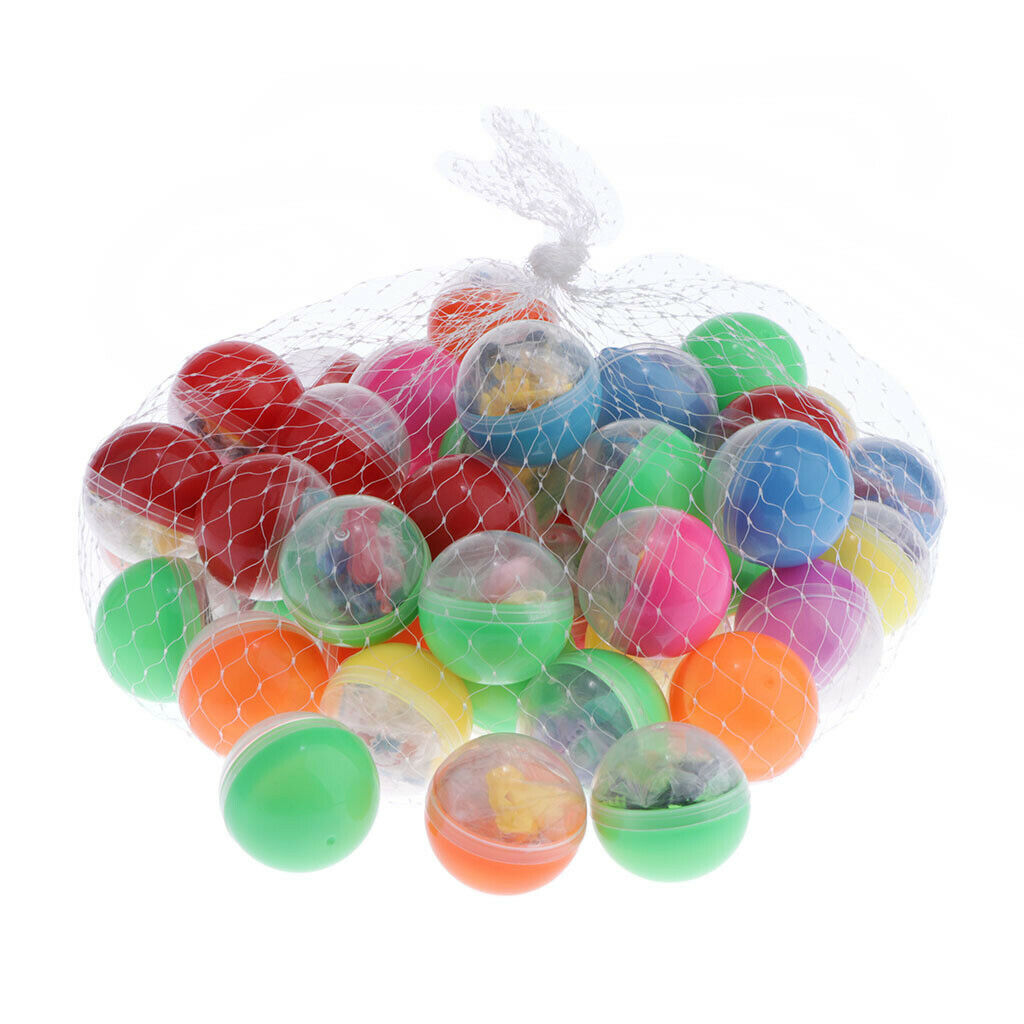 50 Pcs / Set Multicolored Eggs Stuffed With Toys Party Favors Surprise Gift 45mm