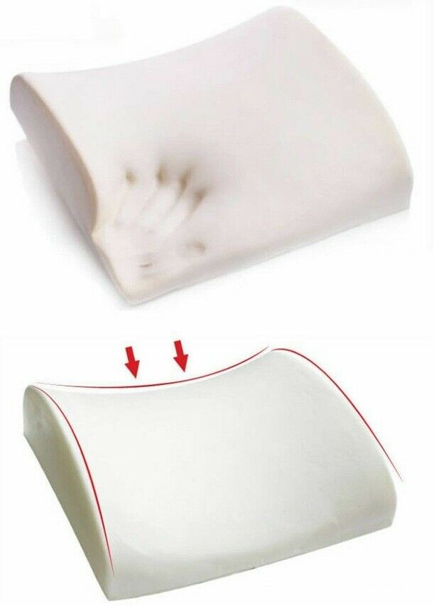 Lumbar Cushion Back Support Travel Pillow Memory Foam Car Seat Home Office Chair