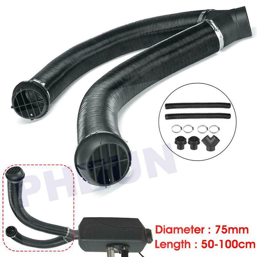 75mm/2.95in Heater Pipe Duct Warm Air Outlet Vent Y Piece Connector Clip