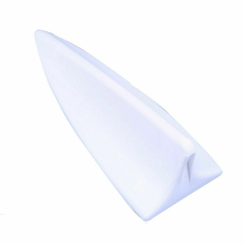 White Car Decorative Dummy Roof Shark Fin ABS Antenna Aerial Spoiler Universal