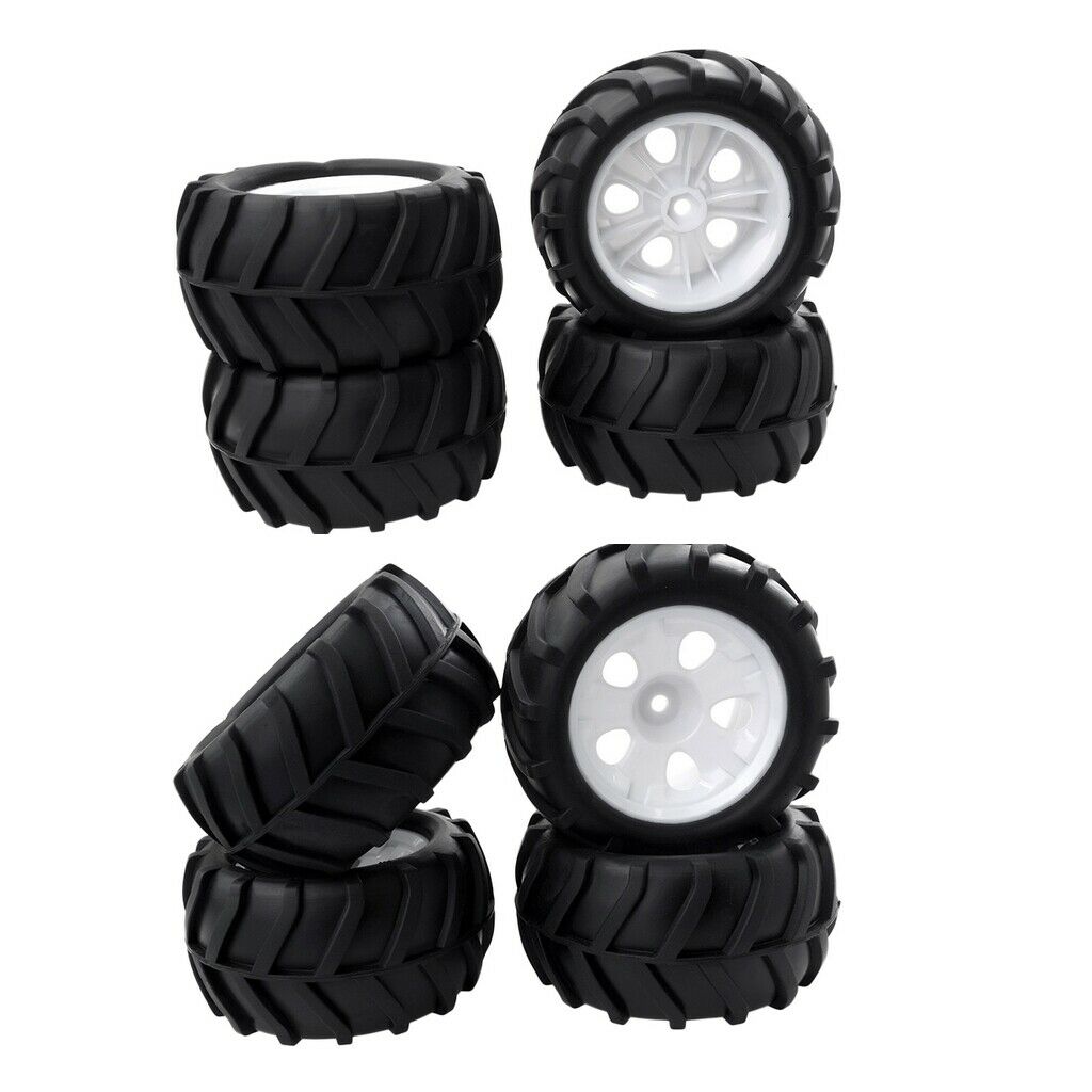 8pcs 1/16 RC Big Foot Truck Tyres for HSP ZD Racing Wltoy RC Car Spare Parts