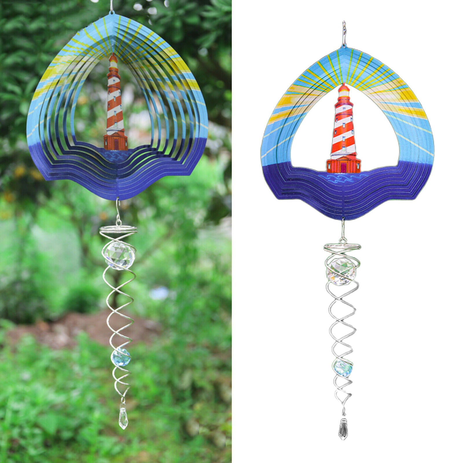 Garden Wind Chimes Wind Spinner Hanging Yard Tree Windmill Patio Ornament