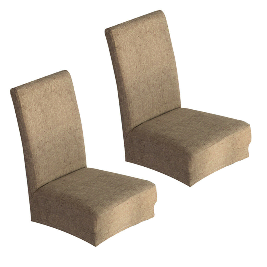 2 Pieces Removable Dining Room Chair Slipcovers Sets Stretch Furniture Protector