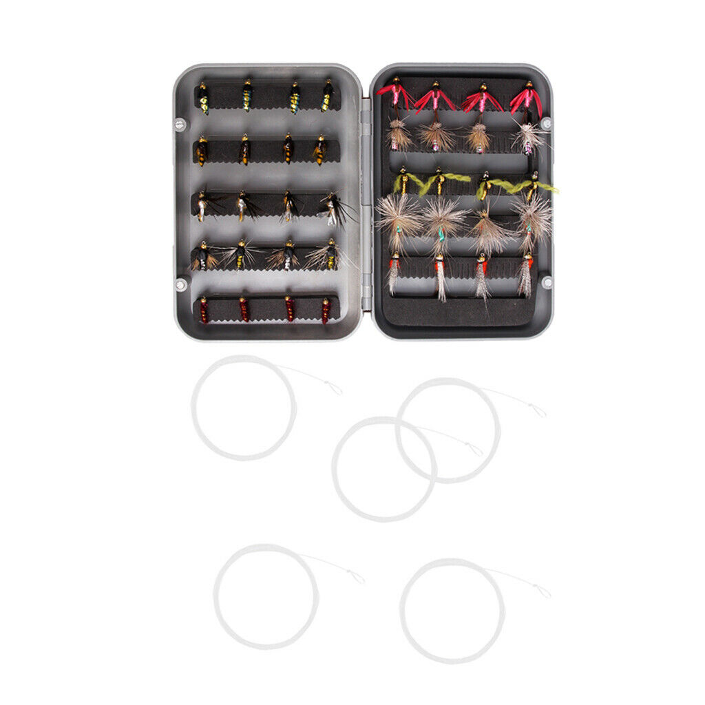 40Pcs / Box, Fly Fishing Flies, Trout Lures, Artificial Dry Fly Bait
