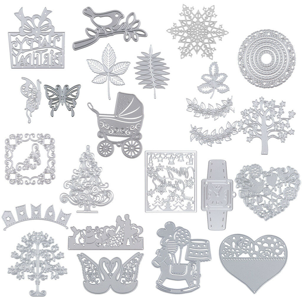 2pcs DIY Cutting Die Stencil Scrapbook Album Paper Card Embossing Craft-Leaf