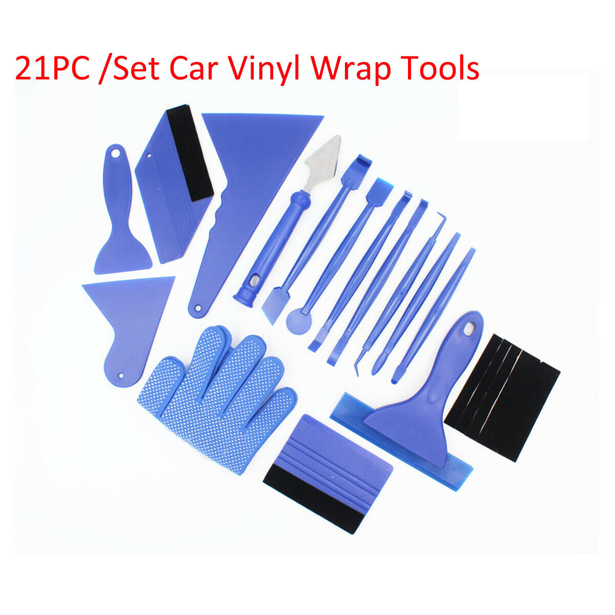 21PCS /Set Car Vinyl Packaging Tool Car Window Tinting Film Magnetic Scraper