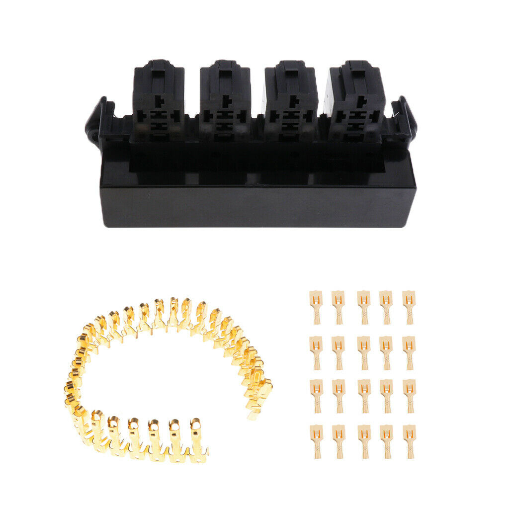 15 Way Automotive Relay Box Holder Housing +Blade Fuses+Terminals High