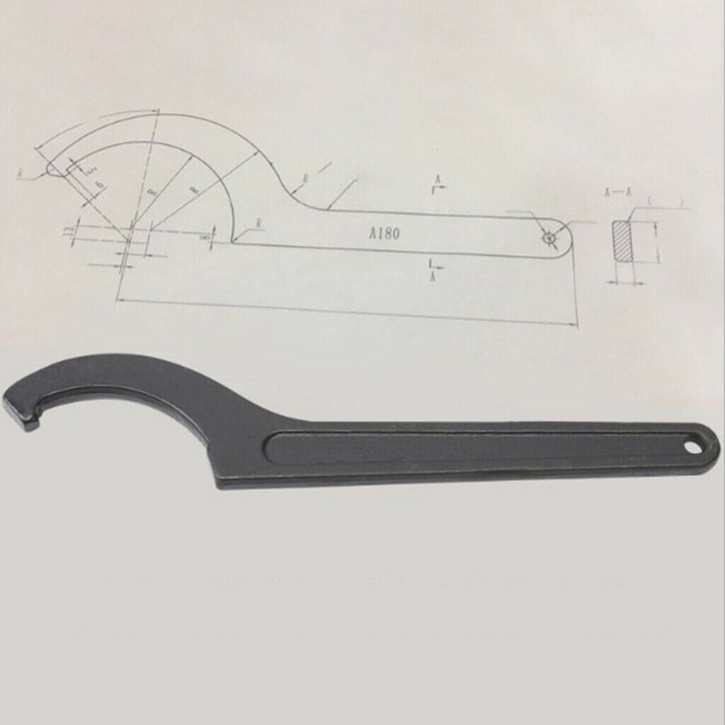 3Pcs Crescent Hook Wrench Side Adjustable Hook Spanner C Spanner Auto Hand