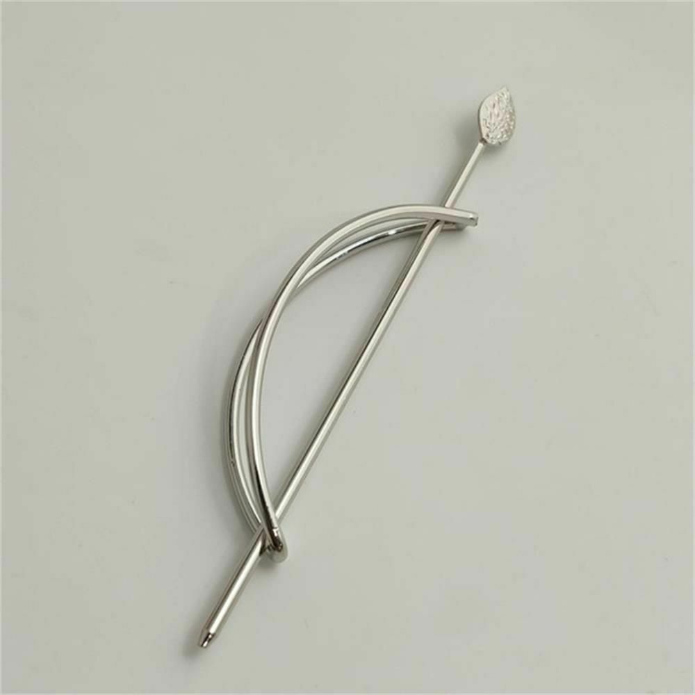 Simple Oval Leaves Hair Clip Hollowing Out Hair Accessories Metal Hairpin