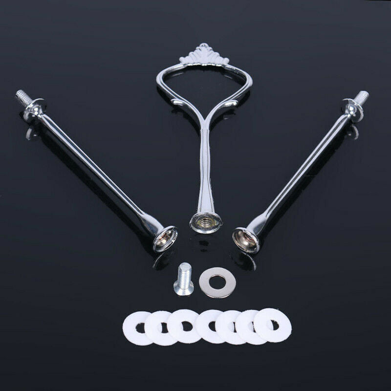3 Tier Hardware Crown Cake Plate Stand Handle Fitting Holder Wedding Party Sets