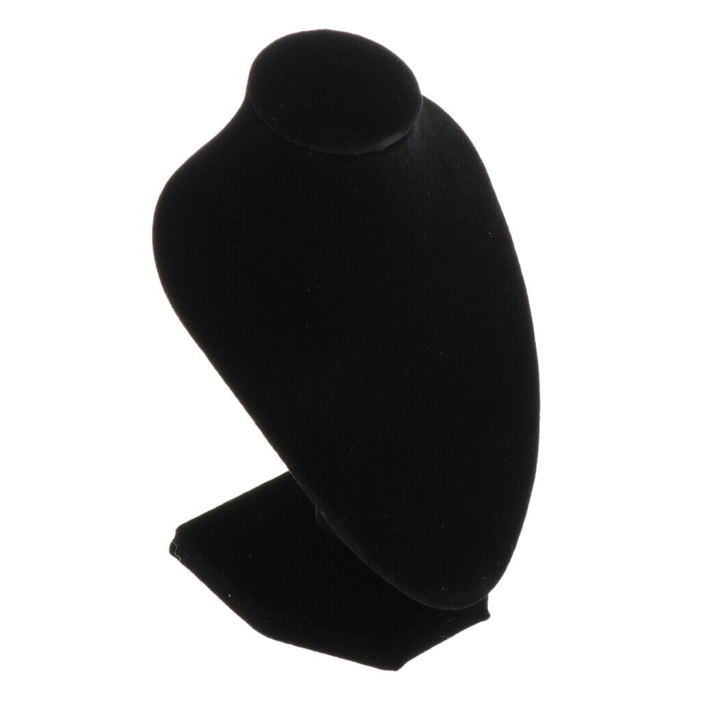 4 Packs Black Velvet Necklace Female Bust Display Pendant Jewelry Stands