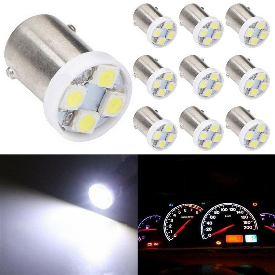 100pc BA9S T4W 1210-4SMD LED Light for Car Dome Map Light Turn Signal Dash Light