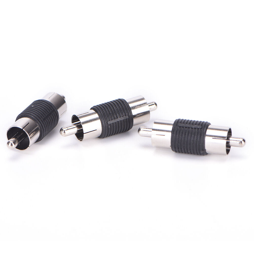 6 Pcs Straight AV RCA Male to Male Connectors Couplers Adapter.l8
