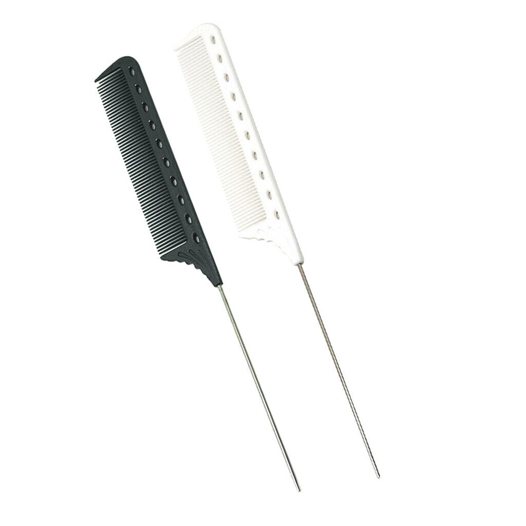 2 Pieces Salon Hairdressers Pin Tail Combs Styling Comb Heat Resistant